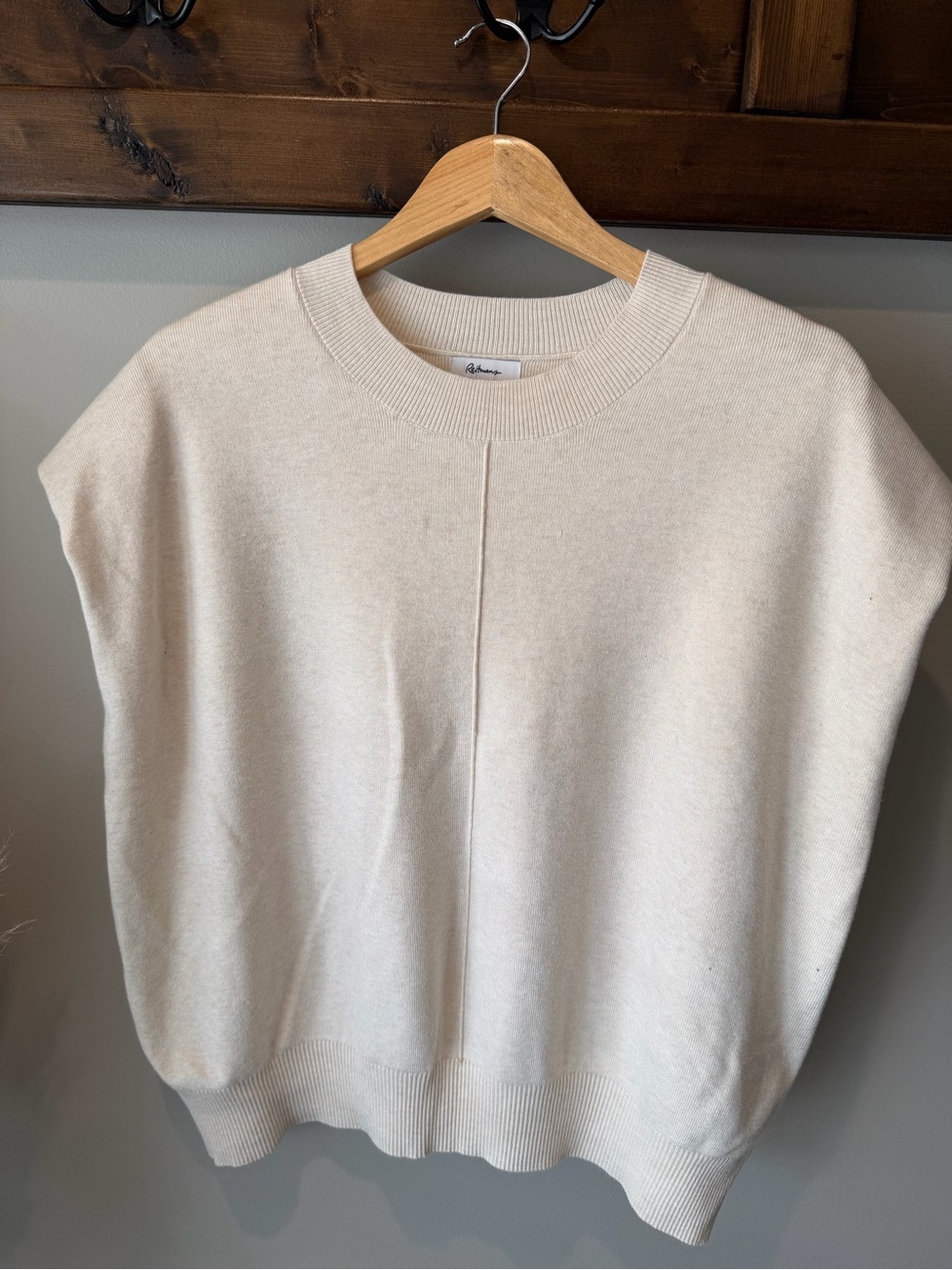 Reitmans Cream Ribbed Knit Sweater